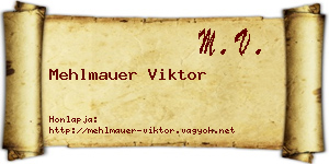 Mehlmauer Viktor névjegykártya